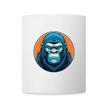 Gorilla Cute Funny Kawaii Cartoon Animal Pet Logo - Mug - white - Front