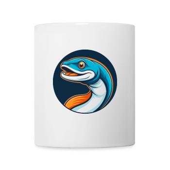Eel Cute Kawaii Cartoon Clipart Animal Pet Logo - Mug - white - Front