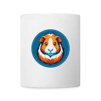 cochon d’Inde mignon Kawaii dessin animé animal animal logo - Mug blanc - blanc - Devant