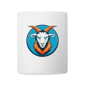 Ziege süß Kawaii Cartoon Clipart Tier Haustier Logo - Tasse - Weiß - Vorne
