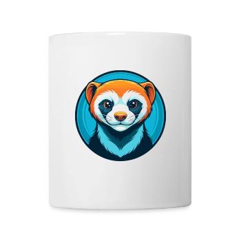 Ferret Cute Kawaii Cartoon Clipart Animal Pet Logo - Mug - white - Front