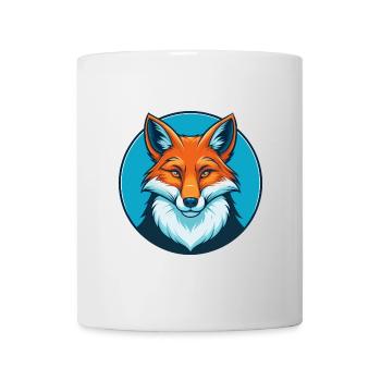 Fuchs süße Kawaii Cartoon Clipart Tier Haustier Logo - Tasse - Weiß - Vorne