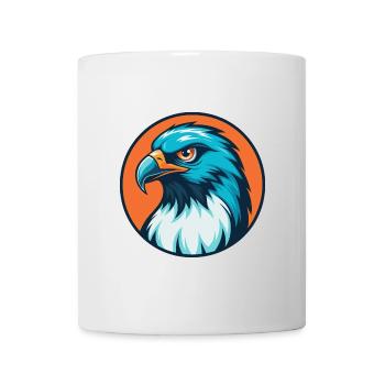 Hawk Cute Kawaii Cartoon Clipart Animal Pet Logo - Mug - white - Front