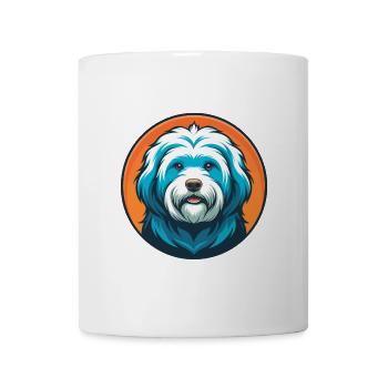 Havaneser Hund Niedliches Kawaii Cartoon Tier Haustier Logo - Tasse - Weiß - Vorne
