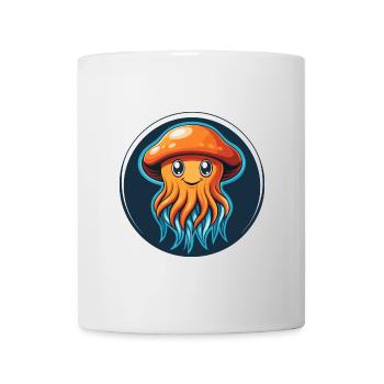 méduse mignon Kawaii dessin animé animal animal logo - Mug blanc - blanc - Devant