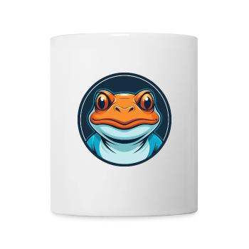 Frog Cute Kawaii Cartoon Clipart Animal Pet Logo - Mug - white - Front