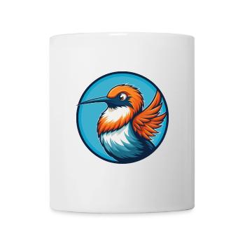 Hummingbird Cute Kawaii Cartoon Animal Pet Logo - Mug - white - Front
