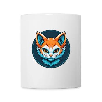 Kitten Cute Kawaii Cartoon Clipart Animal Pet Logo - Mug - white - Front