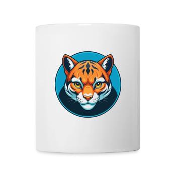 Ocelot Cute Kawaii Cartoon Clipart Animal Pet Logo - Mug - white - Front