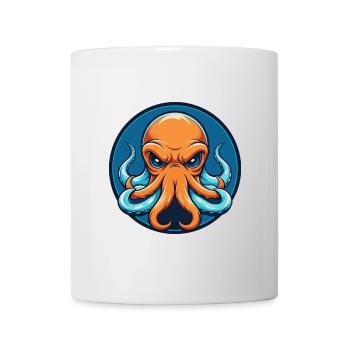 Octopus Cute Funny Kawaii Cartoon Animal Pet Logo - Mug - white - Front