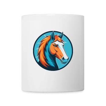 cheval mignon kawaii dessin animé clipart animal animal logo - Mug blanc - blanc - Devant