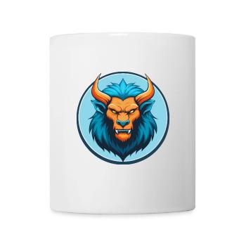 Manticore Mignon Kawaii Dessin Animé Animal Animal Pet Logo - Mug blanc - blanc - Devant