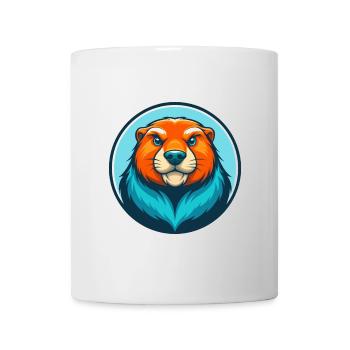 Murmeltier Niedliche Kawaii Cartoon Clipart Tier Haustier Logo - Tasse - Weiß - Vorne