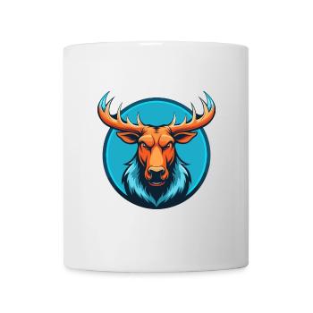 Elch süße Kawaii Cartoon Clipart Tier Haustier Logo - Tasse - Weiß - Vorne
