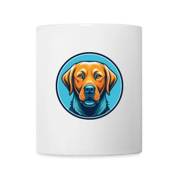 Labrador Retriever Dog Kawaii Cartoon Pet Logo - Mug - white - Front