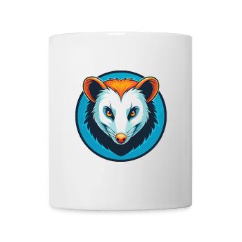 Opossum mignon drôle Kawaii dessin animé animal de compagnie logo - Mug blanc - blanc - Devant