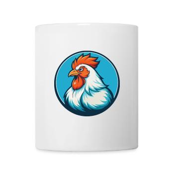 Poule mignon kawaii dessin animé Clipart Animal Pet Logo - Mug blanc - blanc - Devant