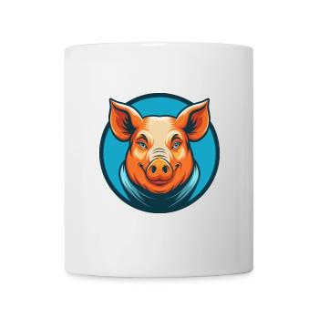 Schwein Niedlich Kawaii Cartoon Clipart Tier Haustier Logo - Tasse - Weiß - Vorne