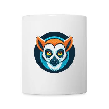Lemur Cute Kawaii Cartoon Clipart Animal Pet Logo - Mug - white - Front