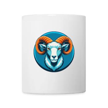 Ram Niedliche Kawaii Cartoon Clipart Tier Haustier Logo - Tasse - Weiß - Vorne