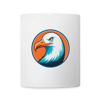 Seagull Cute Funny Kawaii Cartoon Animal Pet Logo - Mug - white - Front