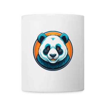Panda Niedliche Kawaii Cartoon Clipart Tier Haustier Logo - Tasse - Weiß - Vorne