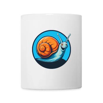 Schnecke Niedlich Kawaii Cartoon Clipart Tier Haustier Logo - Tasse - Weiß - Vorne