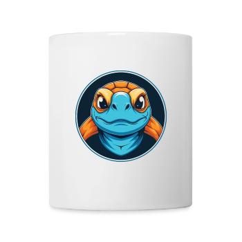 Turtle Cute Kawaii Cartoon Clipart Animal Pet Logo - Mug - white - Front