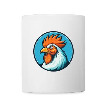 Hahn Niedlich Lustig Kawaii Cartoon Tier Haustier Logo - Tasse - Weiß - Vorne