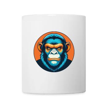 Monkey Cute Kawaii Cartoon Clipart Animal Pet Logo - Mug - white - Front