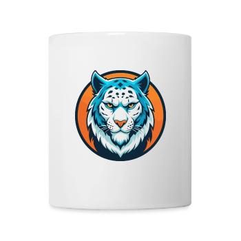 léopard des neiges mignon kawaii dessin animé animal animal logo - Mug blanc - blanc - Devant
