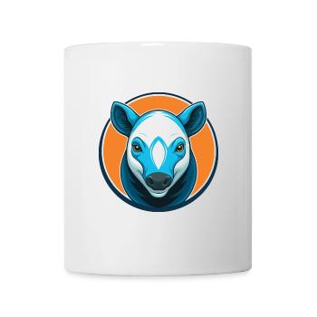 Tapir Niedliche Kawaii Cartoon Clipart Tier Haustier Logo - Tasse - Weiß - Vorne
