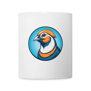 perdrix mignon kawaii dessin animé animal animal de compagnie logo - Mug blanc - blanc - Devant