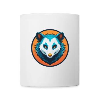 opossum mignon kawaii dessin animé clipart animal animal de compagnie logo - Mug blanc - blanc - Devant