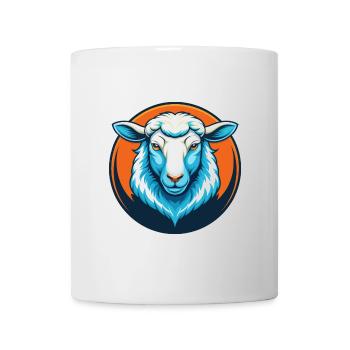 mouton mignon kawaii dessin animé clipart animal animal de compagnie logo - Mug blanc - blanc - Devant