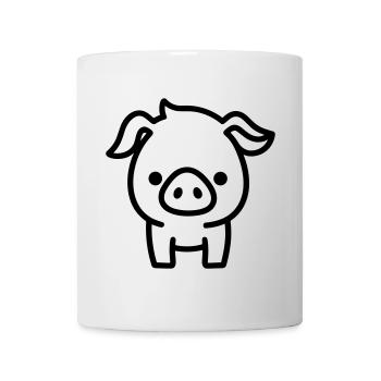 cochon - Mug blanc - blanc - Devant