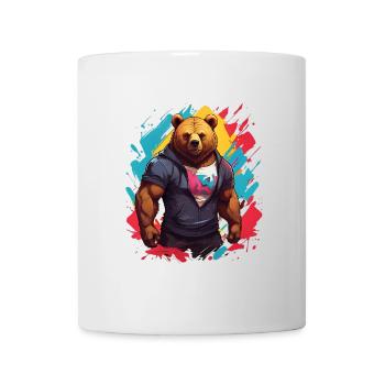 Cooler urbaner Bär - Tasse - Weiß - Vorne