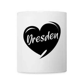 Dresden Herz Frauenkirche Liebe Stadt Osten Logo - Tasse - Weiß - Vorne