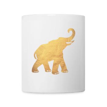 Yoga Elephant India Gold Luxury Mediation Energy - Mug - white - Front