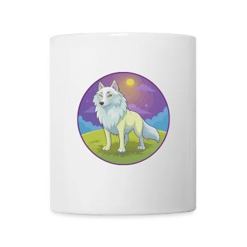 Arctic Wolf Cute Kawaii Cartoon Clipart Animal Pet - Mug - white - Front