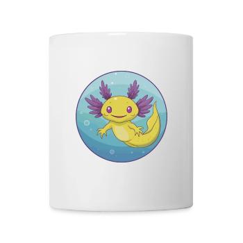 axolotl mignon kawaii dessin animé clipart animal de compagnie - Mug blanc - blanc - Devant