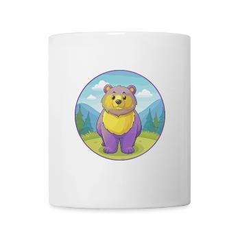 ours mignon kawaii dessin animé clipart animal de compagnie - Mug blanc - blanc - Devant
