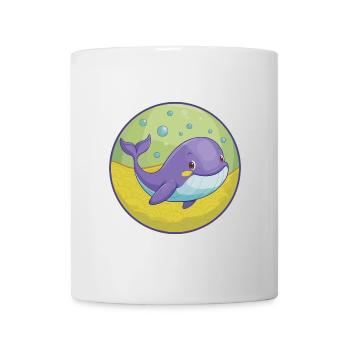 Blauwal Niedlich Kawaii Cartoon Clipart Tier Haustier - Tasse - Weiß - Vorne