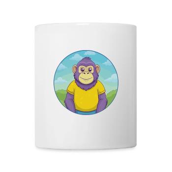 Bonobo Cute Kawaii Cartoon Clipart Animal Pet - Mug - white - Front