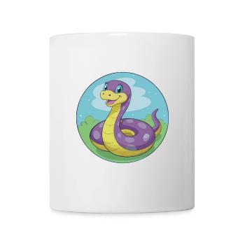 Anaconda Cute Kawaii Cartoon Clipart Animal Pet - Mug - white - Front