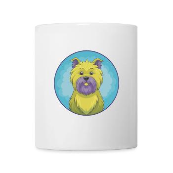 Affenpinscher Dog Cute Kawaii Cartoon Animal Pet - Mug - white - Front