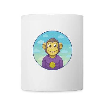 Monkey Cute Kawaii Cartoon Clipart Animal Pet - Mug - white - Front