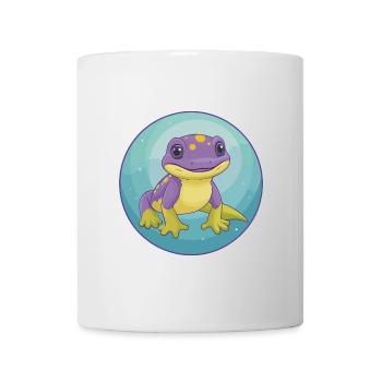 Salamandre mignon Kawaii dessin animé Clipart Animal de compagnie - Mug blanc - blanc - Devant