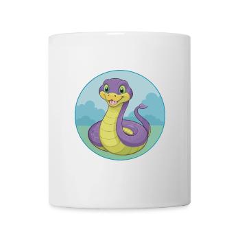 Cobra Cute Kawaii Cartoon Clipart Animal Pet - Mug - white - Front
