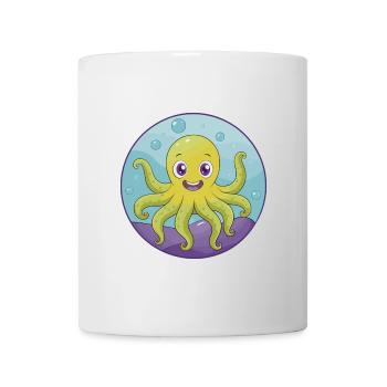 Octopus Cute Kawaii Cartoon Clipart Animal Pet - Mug - white - Front